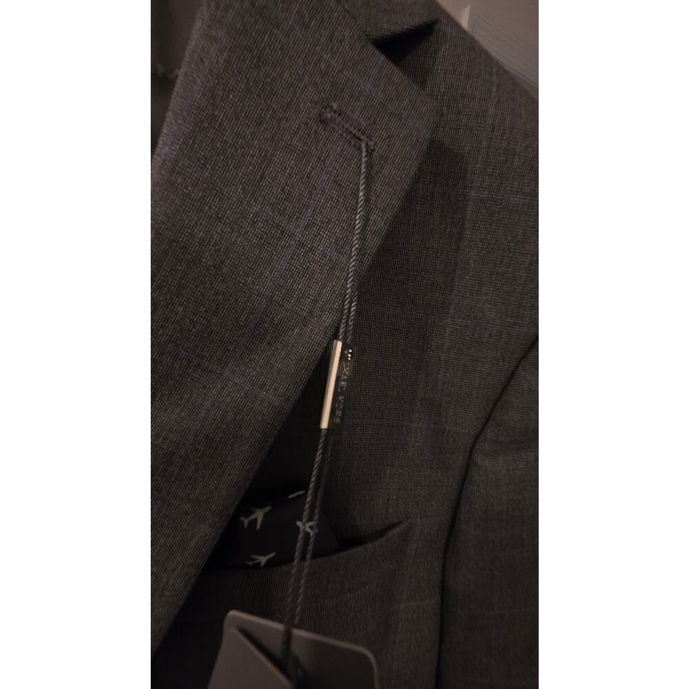 Michael Kors BKANT 2-Piece Plaid Suit for Boys 18R/29.5" W Gray/Blue Color - Picture 11 of 11